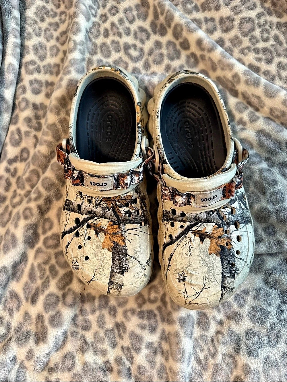 Crocs Echo Clog Realtree Edge Animal Print Tan & Brown US 9 / 11
